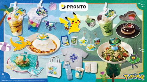 『ポケモン』海と山をテーマにしたスペシャルメニューが全国プロントに登場。ヤバソチャのおもてなし抹茶ラテやナミイルカのベーグルサンドイッチなど見た目も味も楽しめる