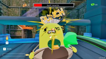 『Sponge Break』4人マルチ対応イカダ川下りゲームのプレイテストが開催中。カートゥーン風のスポンジキャラがグラップル片手にワチャワチャ出航