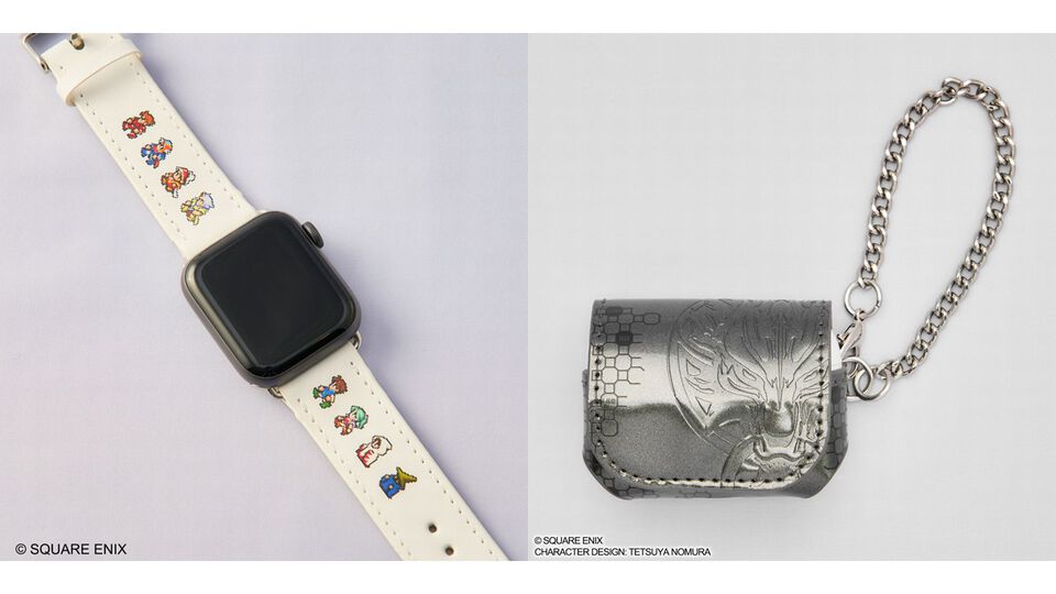 『FF7』や『ピクセルリマスター』のイヤフォンケースカバー、スマートウォッチバンドが登場。クラウディウルフやドット絵キャラなどをデザイン