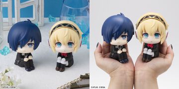 『ペルソナ3R』主人公とアイギスがこちらを見上げる姿がかわいいフィギュアがアトラスDショップで予約開始。アクキーやフィギュア用座布団などの限定特典が付属【るかっぷ】