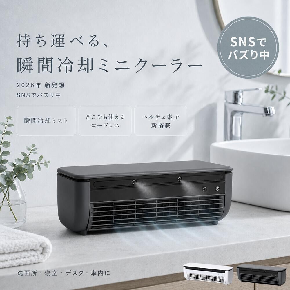 2026最新型】ポータブル冷風機『クールエアーミスト』が需要急増中