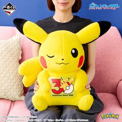 『ポケモン』30周年記念一番くじ第2弾が本日（7/18）発売。ラストワン賞はビッグサイズのピカチュウ（メスのすがた）ぬいぐるみ