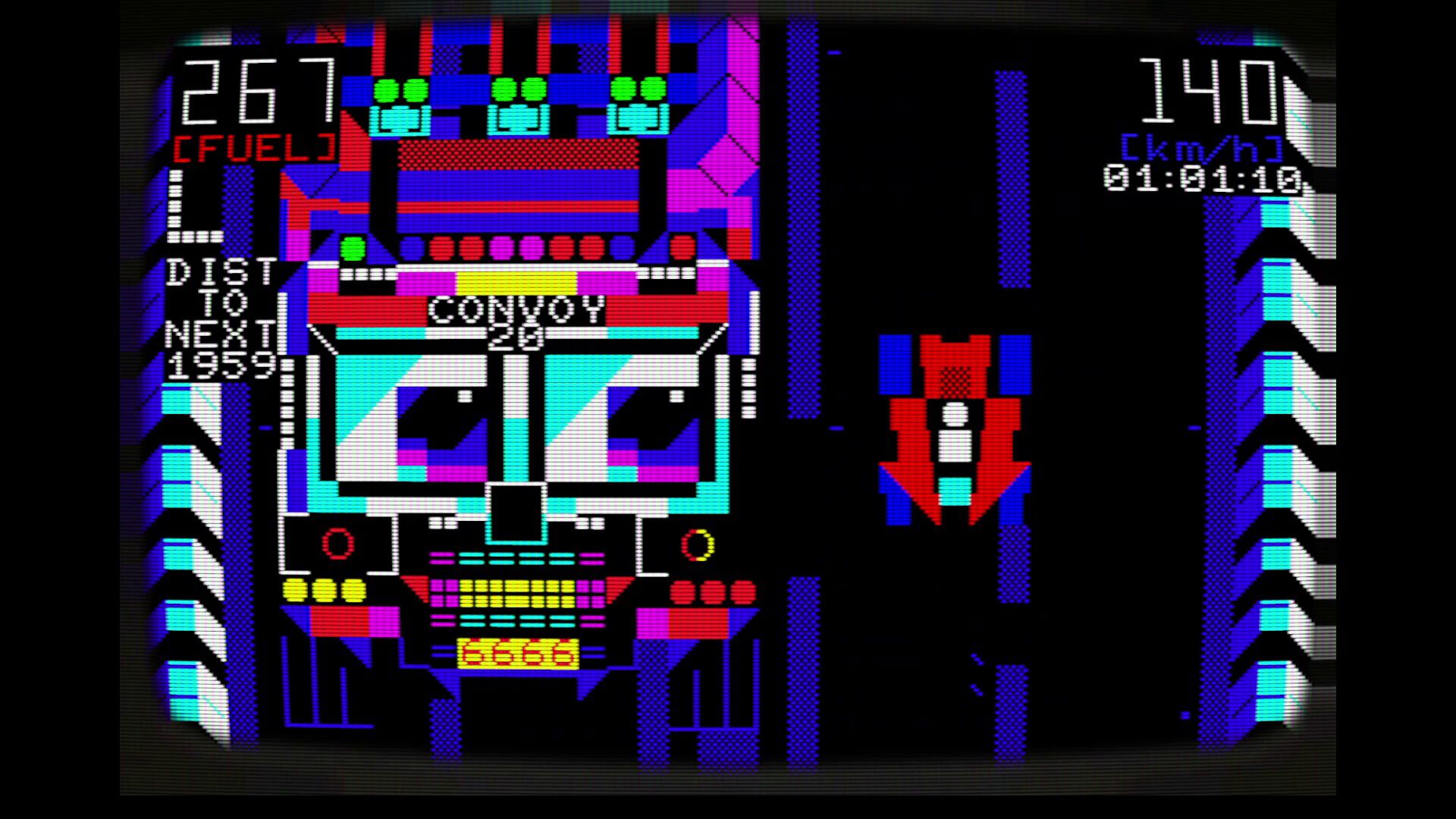 ダウンカー』レトロPC“MZ-700”の表示制約を再現した2Dレースゲームが7