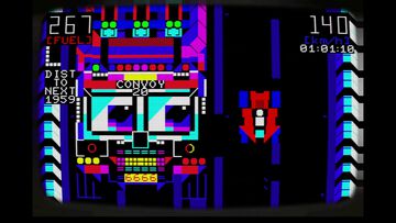 『ダウンカー』レトロPC“MZ-700”の表示制約を再現した2Dレースゲームが7月24日発売。敵車や猛獣は踏み潰し、波動砲で恐竜や吸血鬼を蹴散らす