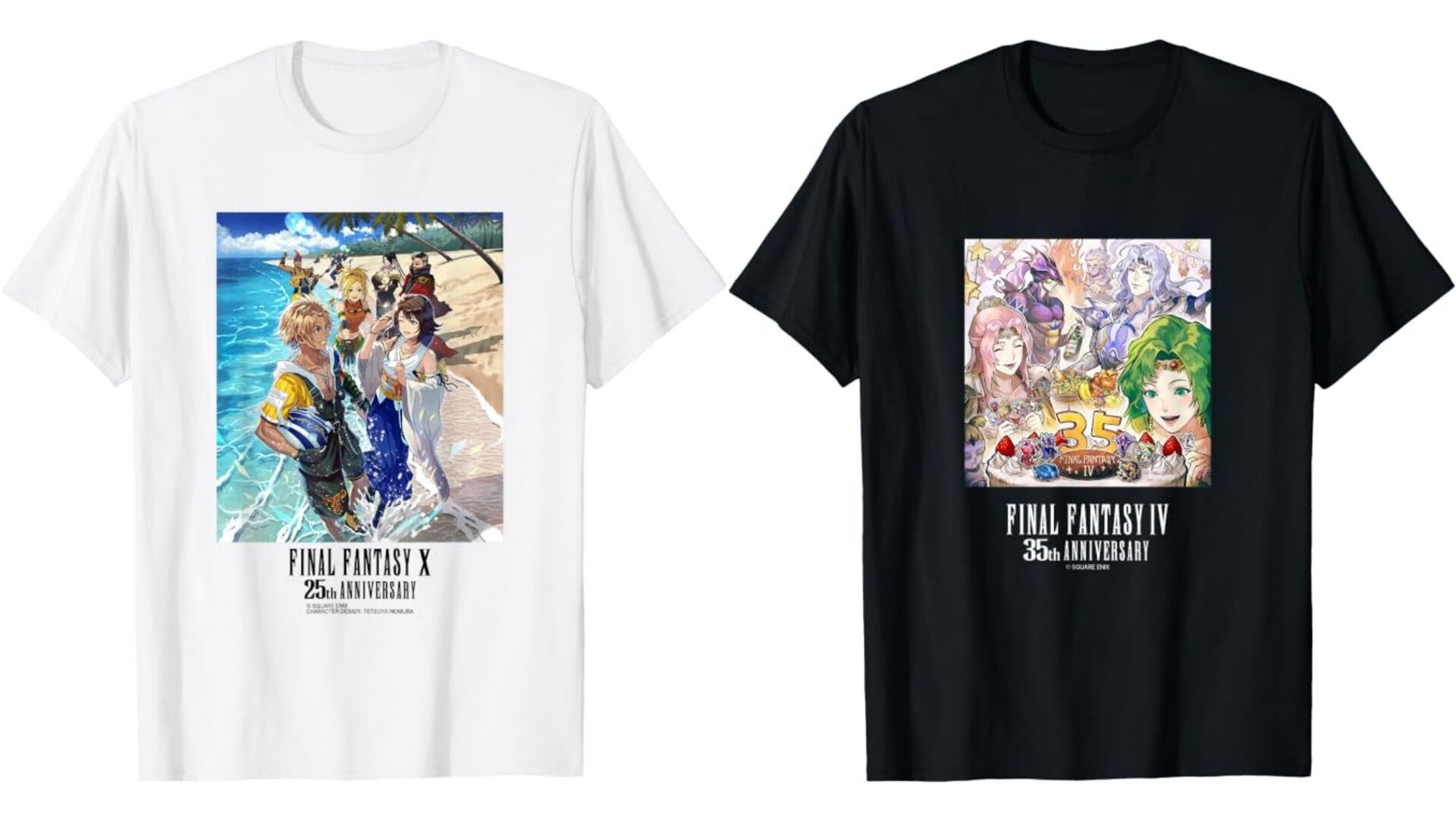 FF10』25周年＆『FF4』35周年記念TシャツがAmazonで発売。ティーダや