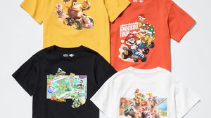 『マリオカート ワールド』のTシャツとスウェットがユニクロで8月10日に発売。ステッカーを散りばめたTシャツがかわいい
