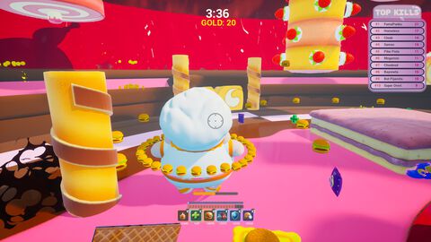 『Chonkstars』バーガー玉で相手を爆散！ 最強おデブを目指して食いまくる対人フードファイトアクション発表。デカくなるほど強くなるが、当たり判定も大きめに