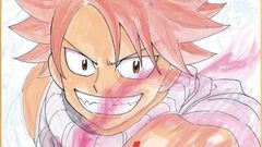 『フェアリーテイル』新シリーズ連載記念で『ハンターハンター』の冨樫義博らがイラストを寄稿。ニッと笑い、炎を纏うナツがクール