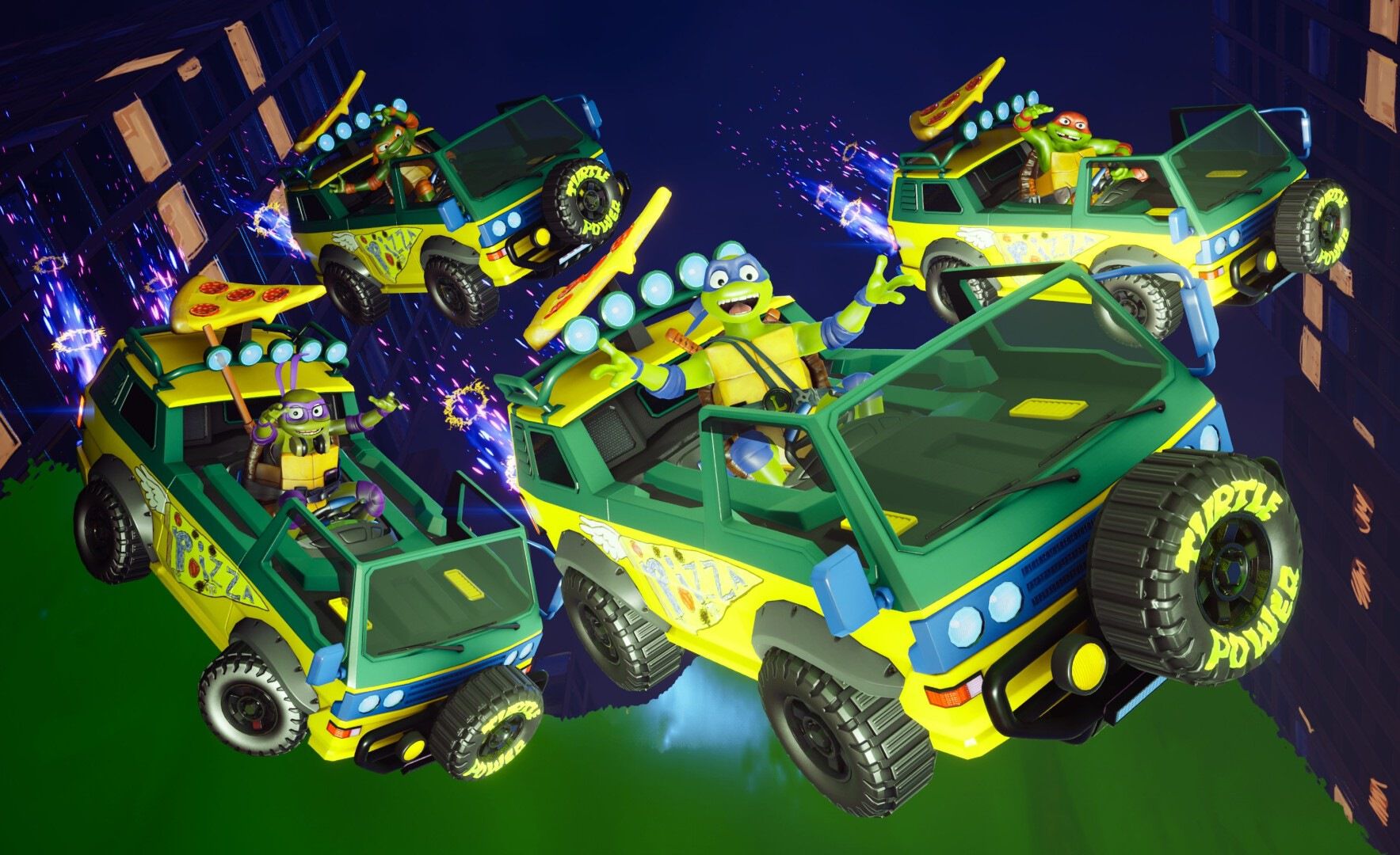 『ソニックレーシング クロスワールド』にタートルズ参戦。おなじみの4人とピザが乗ったマシンが登場するDLC第5弾が本日（7/31）配信開始