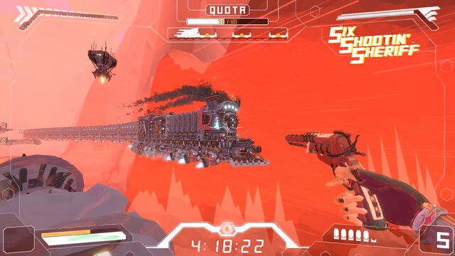 『Cyber Rail』ロボカウボーイが爆走するパルクールアクションFPS体験版が配信。空飛ぶ列車の上をダイナミックに舞う