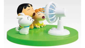 一番くじ『クレヨンしんちゃん』が本日（8/8）発売。扇風機に「あ～」する夏全開のしんのすけ・ひまわり・シロのジオラマフィギュアに癒される