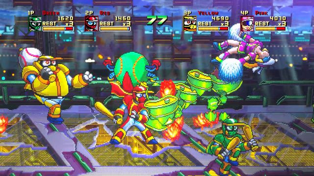 『野球格闘リーグマン Bases Loaded』野球×格闘の異色ベルトスクロールアクションがHDリメイク。新プレイアブルキャラを実装して2026年12月10日発売