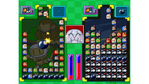 『ぱにっくボンバーW』が無料アップデートで『スーパーボンバーマン コレクション』に追加。ボンバーマンを揃えて連鎖やボムで敵を倒す対戦型パズルゲーム