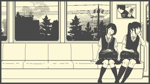 『彼女は知らない』1999年の女子高生ふたりの“とある一日”をモノトーン調で描くビジュアルノベル、Steamページ公開。ノスタルジックでどこか物憂げな雰囲気が漂う