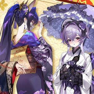 【NIKKE in 京都】第2弾のビジュアル公開。ナユタ、アルカナ、ベルベット、シン、サクラ、そしてクラゲちゃん（リバーレリオ）まで全8人が和服姿に