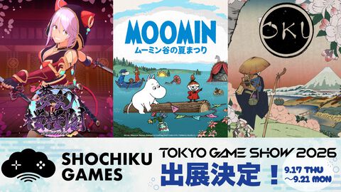 【TGS2026】『ムーミン：ムーミン谷の夏まつり』が松竹ブースで試遊出展。ムーミンとリトルミイが描かれたかわいいステッカーもプレゼント