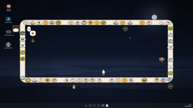 『寿司パレード』デスクトップに自分だけの回転寿司店を開店する放置ゲーム。100種類以上のネタのコンプリートを目指せ。体験版が10月1日に配信