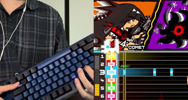 キーボードでギターを弾くノベル音ゲー『COMETROX!』。宇宙を救うために怪獣とロックな殴り合い