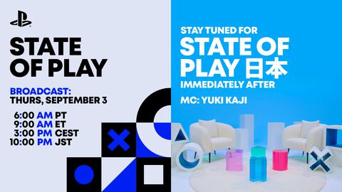 “State of Play／State of Play 日本”が9月3日22時より連続で放送決定。前半は各社タイトルと『FF7リベレーション』の広大な世界を紹介。後半は日本・アジア発の新作を深堀りする構成に