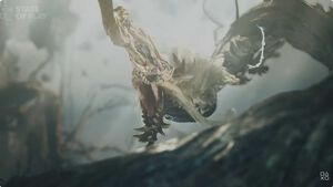 『モンハンワイルズ：アセンダンス』新映像公開。雷雲を操る古龍“グンドラージャ”や新フィールド“雲居（くもい）の遺跡群”などのシーンが確認できる。クルペッコ似のモンスターは“アラケータ”【State of Play】