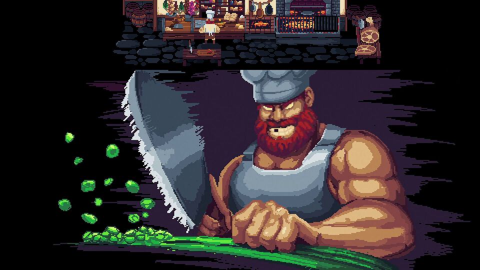 『Monster Cuisine』モンスターを狩って調理し、酒場を切り盛りするドット絵アクションRPG。戦場と厨房を行き来して大繁盛する酒場を目指せ
