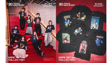 TGS30周年xビームス50周年のコラボTシャツが期間限定で発売。『FF7』ユフィや『ロックマン』『ソニック』などをざしきわらし氏が描き下ろし【TGS2026】