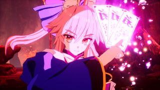 『フェイト エクストラ レコード』キャスター（声：斎藤千和）のキャラクターPV公開。狐耳と尻尾が特徴の呪術士、知略に長けた戦術家