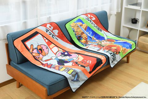 『マッピー』と『ワルキューレの冒険』のブランケットが本日発売。ナムコットのファミコン用ソフトのカートリッジ画像を掲載した16ページの冊子つき【クラシックゲームブランケット】