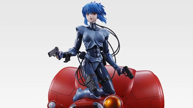 『攻殻機動隊』一番くじが本日（9/26）発売。フチコマの上に立つ草薙素子フィギュアが約22センチでデカい。素顔とゴーグル姿の2種がラインアップ