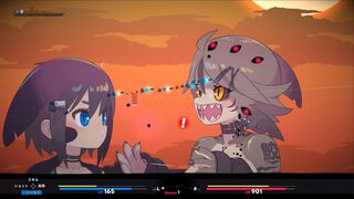 『大海獣少女防衛戦』巨大少女どうしによる迫力海上バトル。大海獣少女のヘアピンに艦砲を装備して戦う射撃ディフェンスがSteamに登場