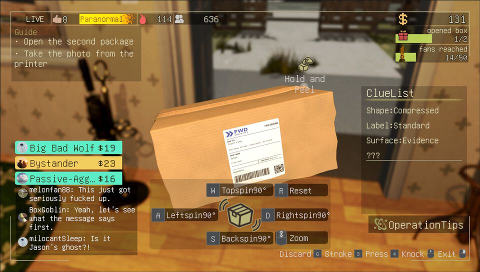 殺人鬼から届く荷物を“開封配信”する1人称ホラー『bet you won't』体験版が配信中。箱から謎の手がかりをゲット、開けるべきモノを間違えると……