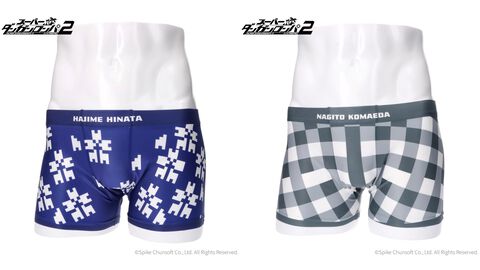 『スーパーダンガンロンパ2』日向創＆狛枝凪斗のボクサーパンツ登場。オープニングテーマが流れるアクリルロゴなど新グッズが予約開始
