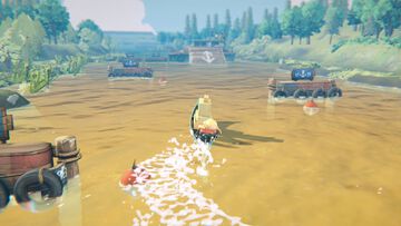 『Mangrove Express』熱帯サイバー世界を巡る配達アドベンチャーが体験版を配信。マウスで船外機を操り、自由なルートで荷物の届け先を目指す