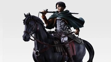 『進撃の巨人』一番くじが発売。馬にまたがるリヴァイ兵長が約30cmサイズで登場。エレンやミカサの“心臓を捧げよ”フィギュアもラインアップ