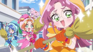 【名探偵プリキュア！】『おジャ魔女どれみ』コラボ回の場面カット公開。ハロウィンイベントであんなたちが魔女見習いの姿に