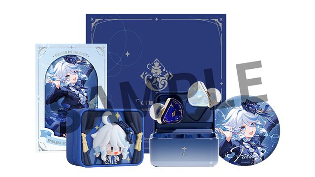 『原神』フリーナのワイヤレスイヤホンセットが当たるオンラインくじが本日（10/27）発売。ちびキャラフィギュアやプクプク獣のクッションなども登場