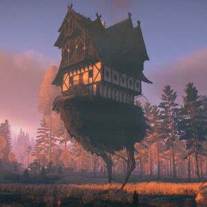 巨大な鳥の足を持つ“歩く魔法の家”を自由にカスタマイズ。スローライフ魔女ADV『REKA』Steamで配信中【電撃インディー】