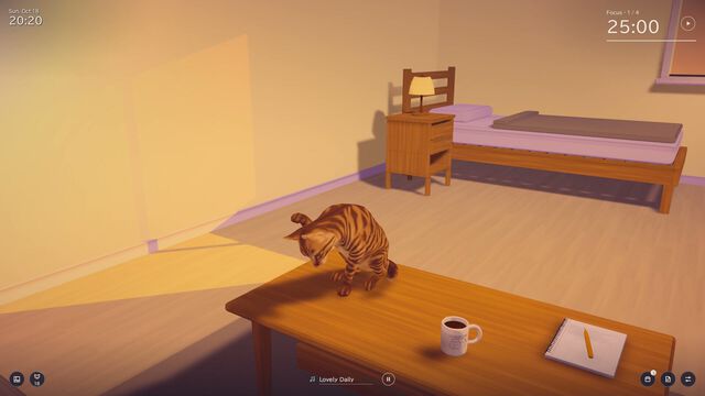 猫といっしょに仕事や勉強を。『Cozy Cat Room』11月17日発売。ポモドーロタイマーやToDoリスト搭載で集中して作業・休憩できる