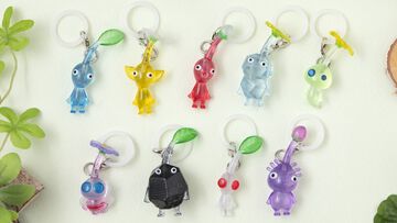 【ピクミン】チマっとした姿がかわいいマスコットアクセサリーがガシャポンに登場。傘の持ち手やポーチにつけたり用途いろいろ