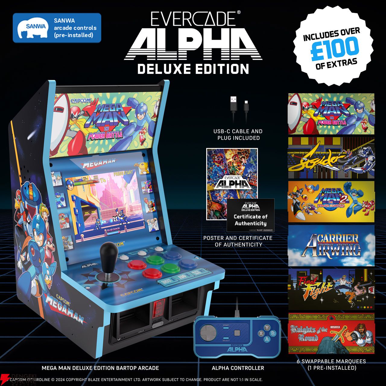 カプコン公式のライセンスを受けたアーケード筐体型ゲーム機『Evercade Alpha』が11月発売。『ストリートファイター』筐体と『ロックマン』筐体の2種（各6タイトル収録）  - 電撃オンライン