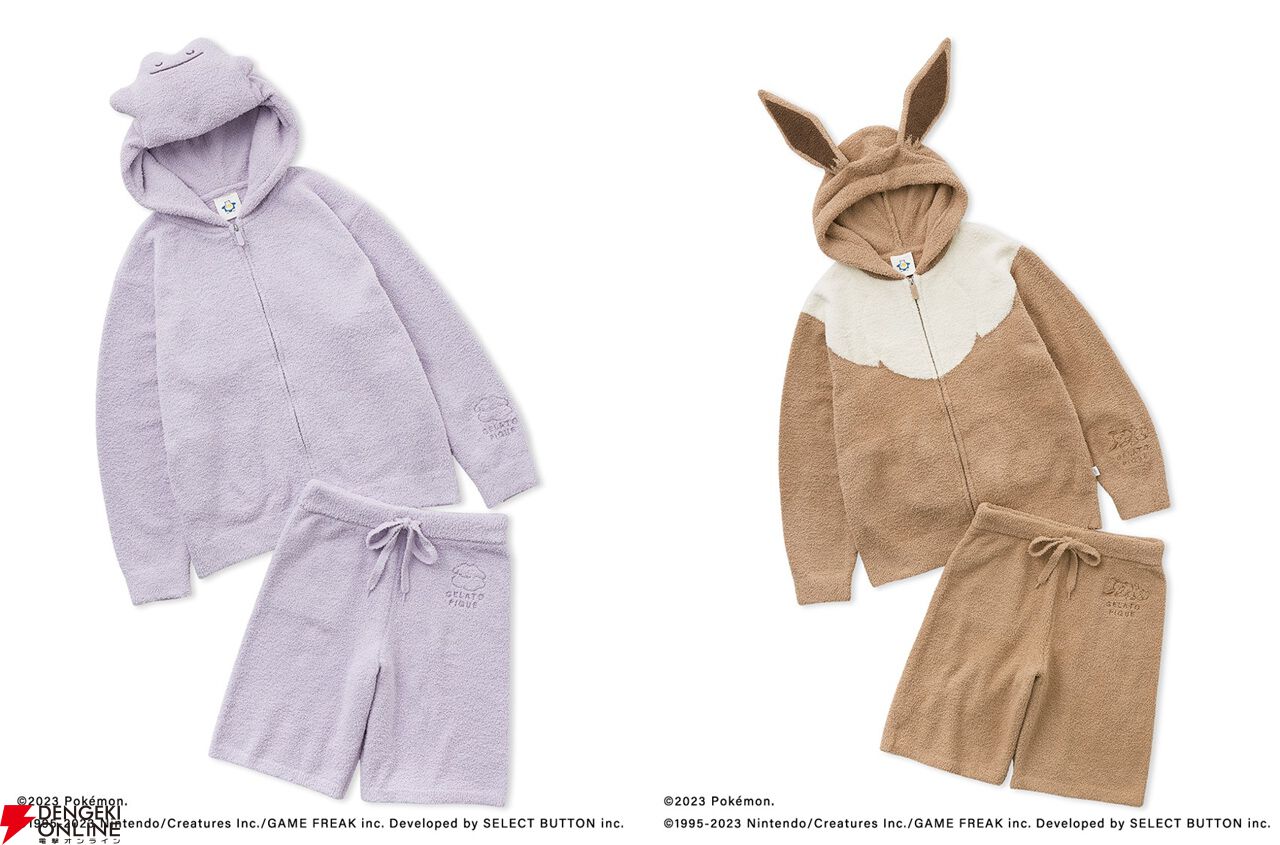 新品】【ポケモンスリープ】ベビモコ メタモン パーカ＆ショートパンツ