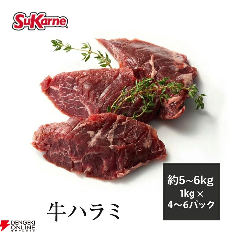 29日（肉の日）クーポンで50％OFF】冷凍牛ハラミ（約5～6kg前後）が21,001円⇒10,501円に。脂が少なくヘルシーな赤身肉を味わって！  電撃オンライン