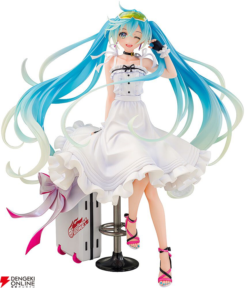 初音ミク】レーシングミク2021Ver.のプライベートな私服姿をフィギュア化。風になびくツインテールの透明感がすごすぎる… - 電撃オンライン