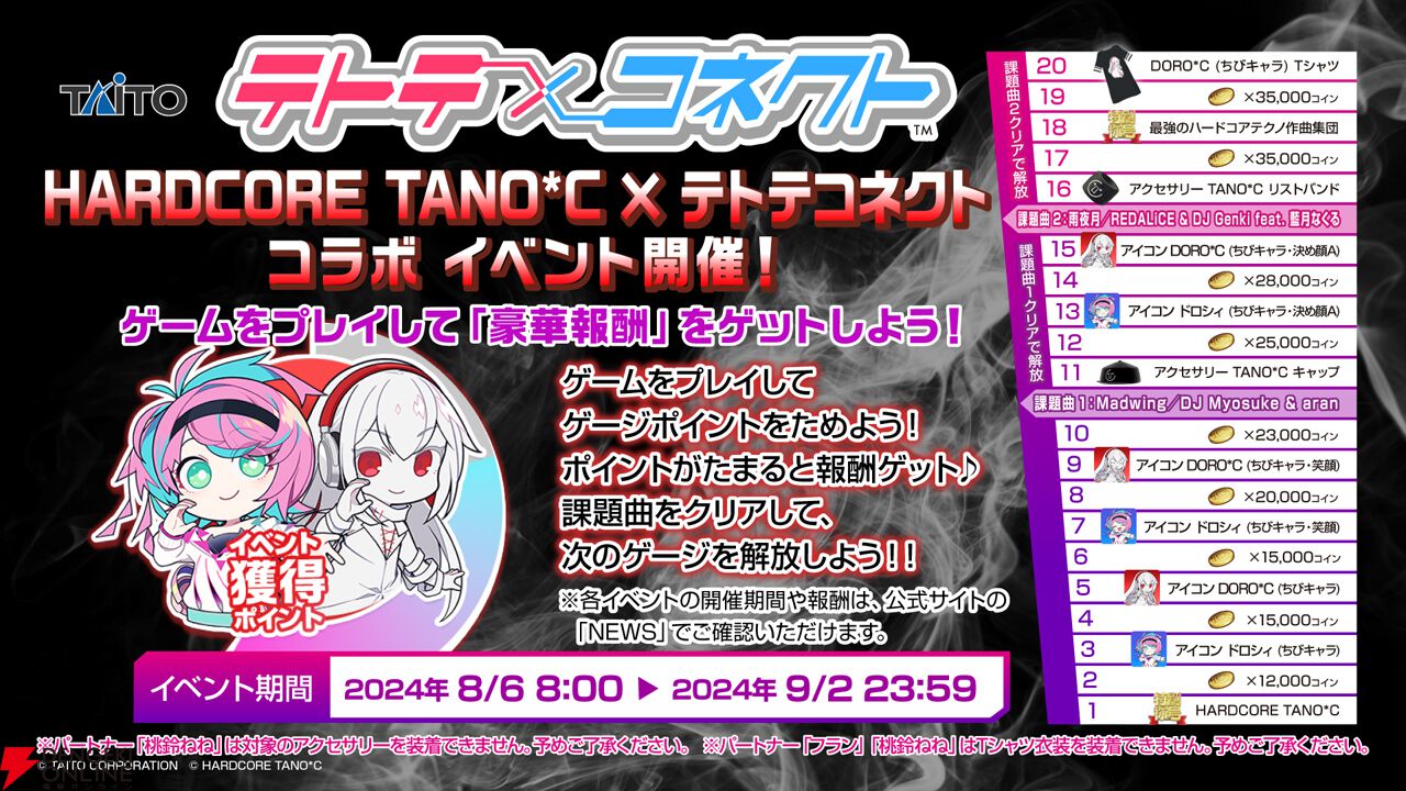 テトテコネクト』音楽制作集団“HARDCORE TANO*C”とのコラボ