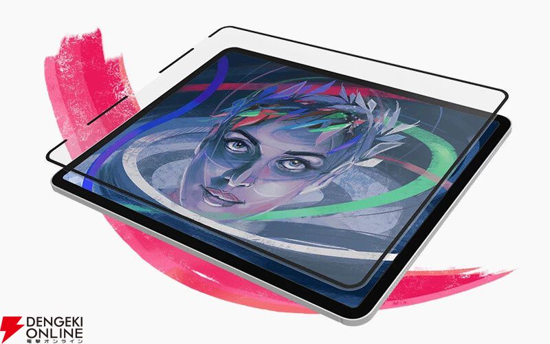 iPadが紙の質感に変わる着脱自由なフィルムとApple Pencil用の