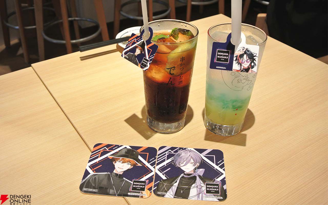 【にじさんじ】“3SKM×でんがな”コラボに行ってみた！ 店舗で直筆サイン入り等身大パネル見たり、ドリンク＆フードを食べてみたり