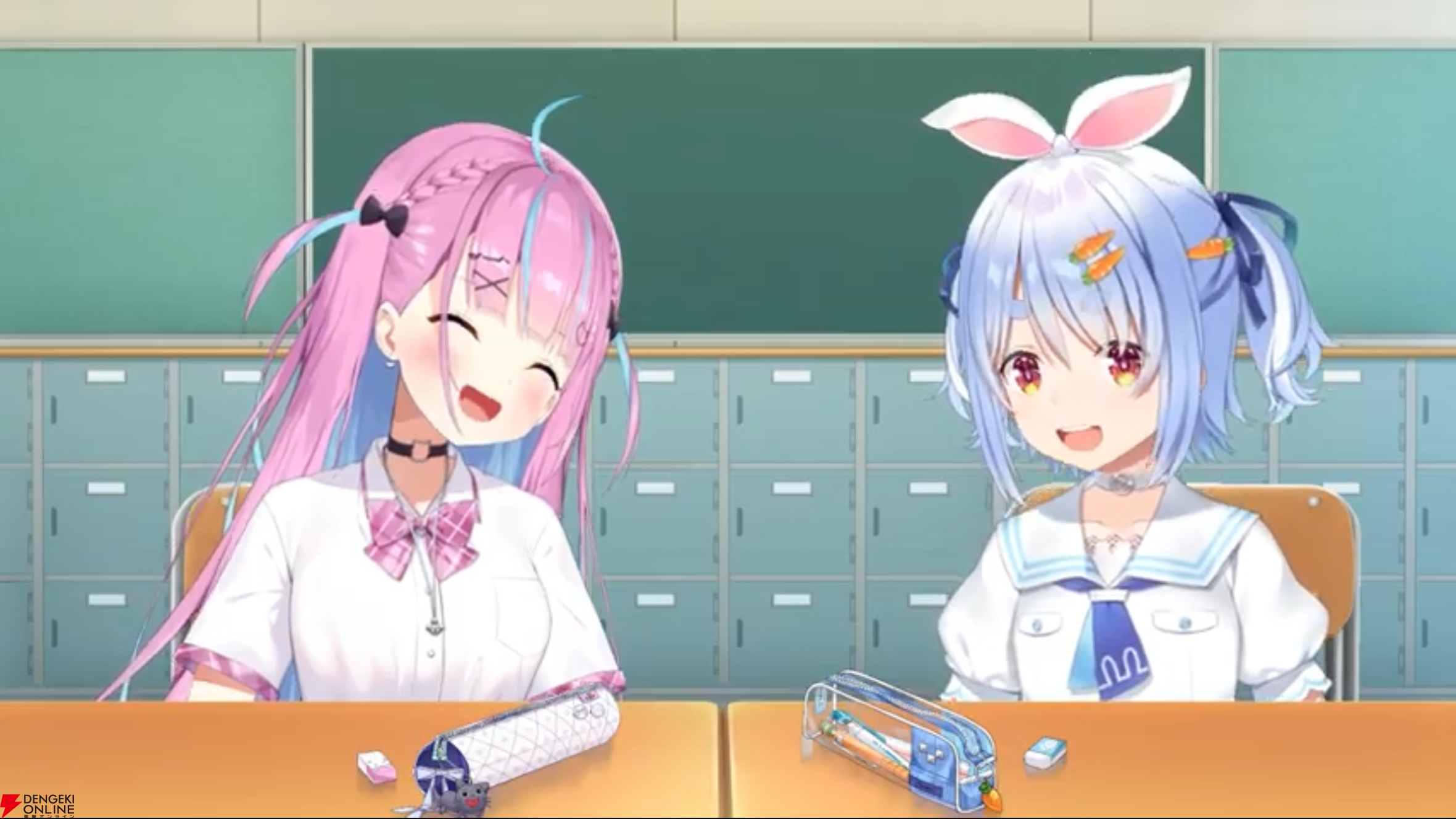 【ホロライブ】湊あくあさん、兎田ぺこらさんは“ホロ小学校”を卒業できたのか。白上フブキ先生の用意した5教科に挑んだ結果は……？