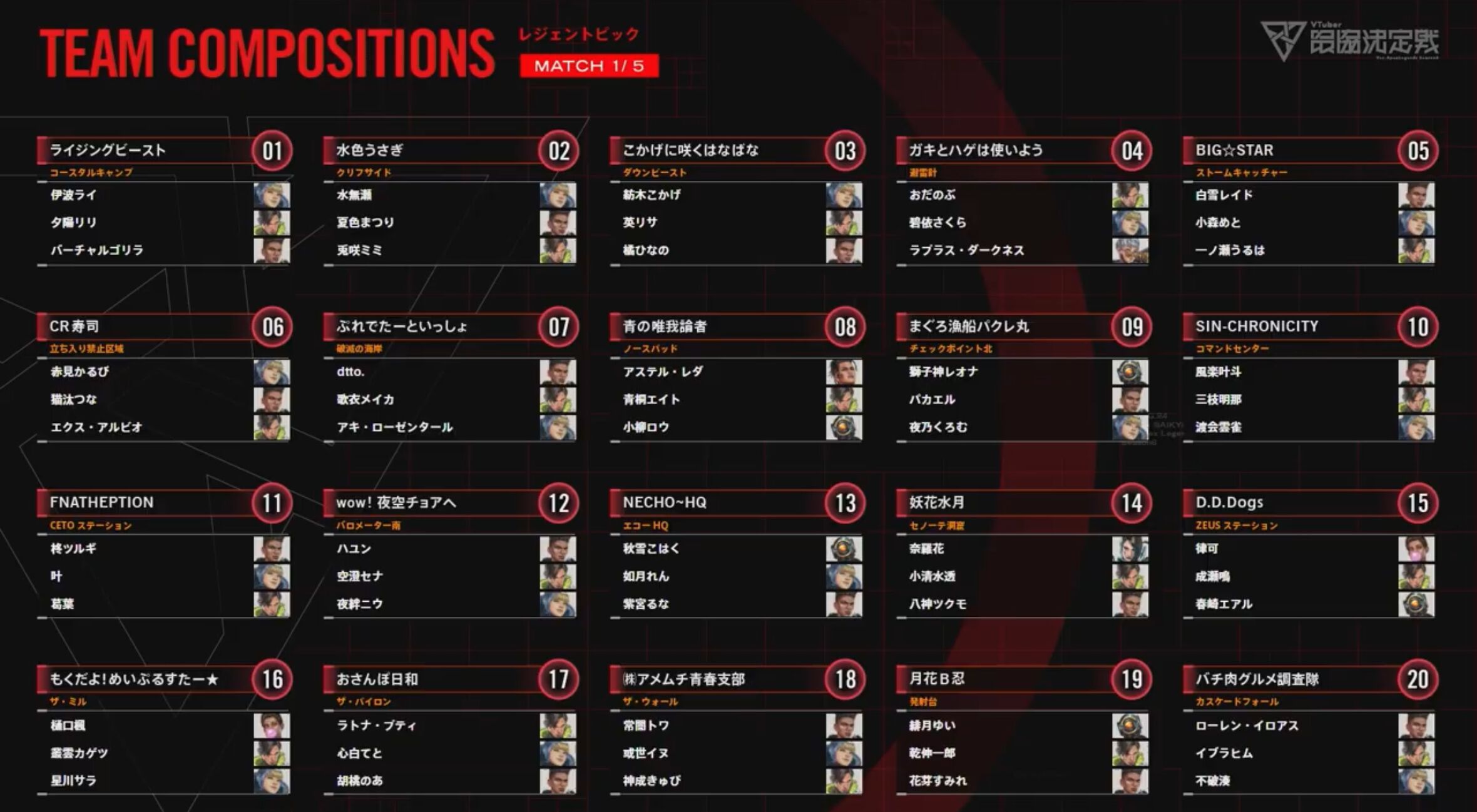 【V最】“VTuber最協決定戦 SEASON6 Ver APEX LEGENDS”