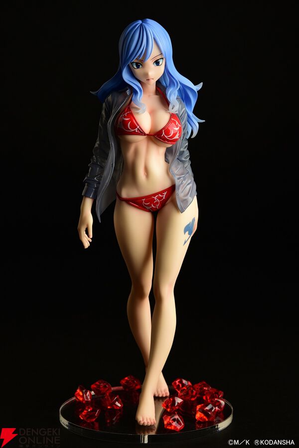 FAIRY TAIL』ジュビア・ロクサーが濡れ透けワイシャツ＆ビキニ姿でフィギュア化。ビキニの色は赤と黒の2タイプから選択可能。発売は2024年12月予定  - 電撃オンライン