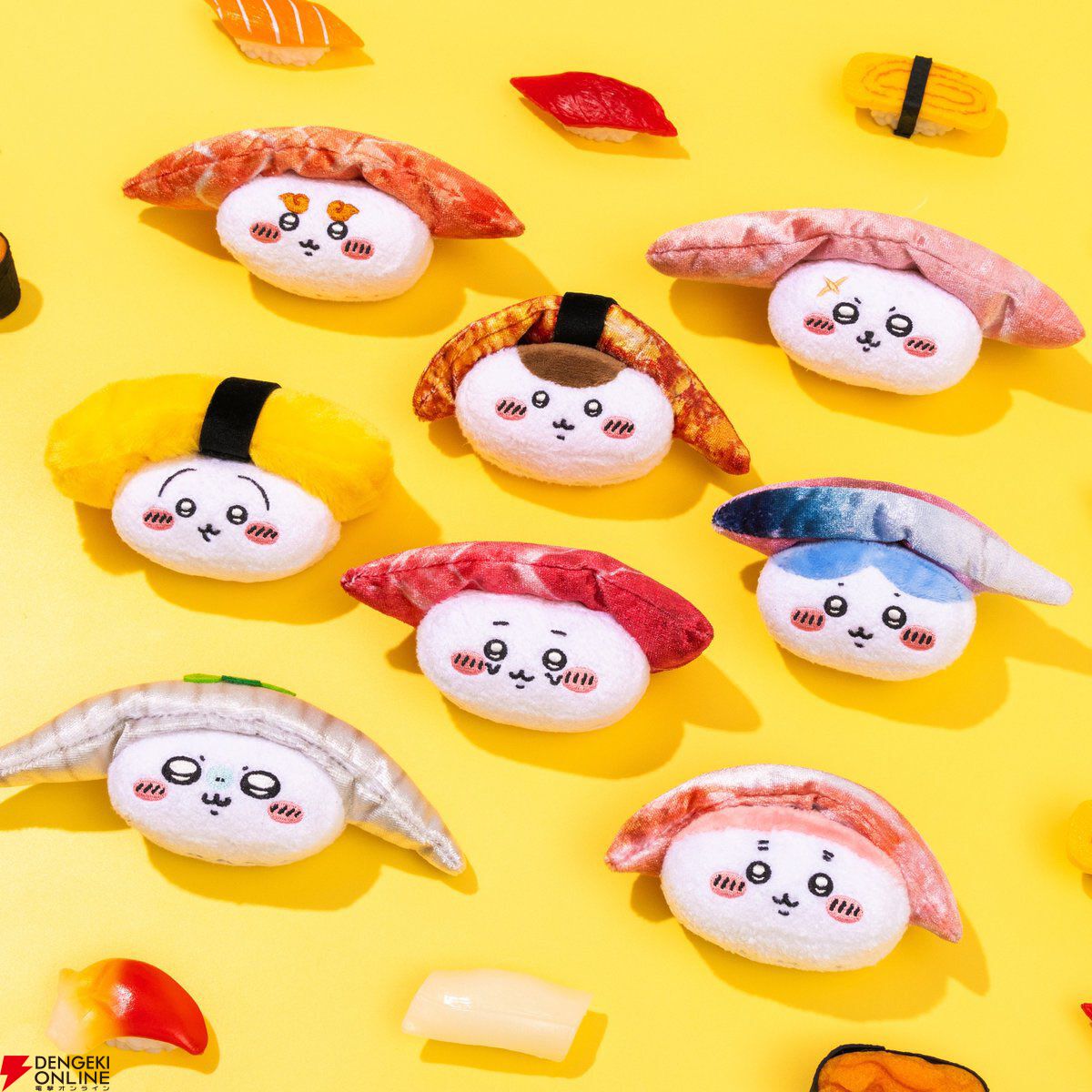 むちゃうま!!ちいかわ寿司』各商品が本日より販売開始。お寿司がテーマ